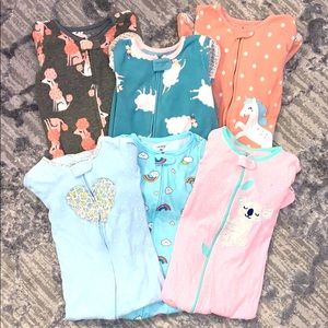 Girl 6 pack bundle pajamas